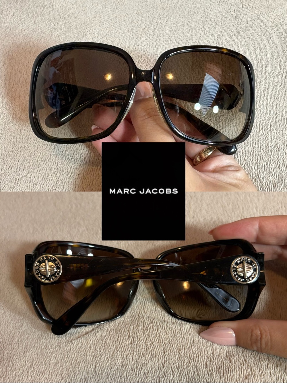 Marc Jacobs Women's Oversized Brown tortoiseshell Sunglasses